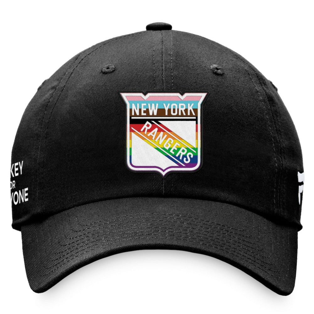 New York Rangers Fanatics Team Logo Pride Adjustable Hat