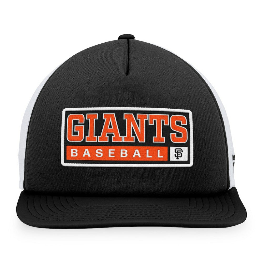San Francisco Giants Majestic Foam Trucker Snapback Hat - Black/White