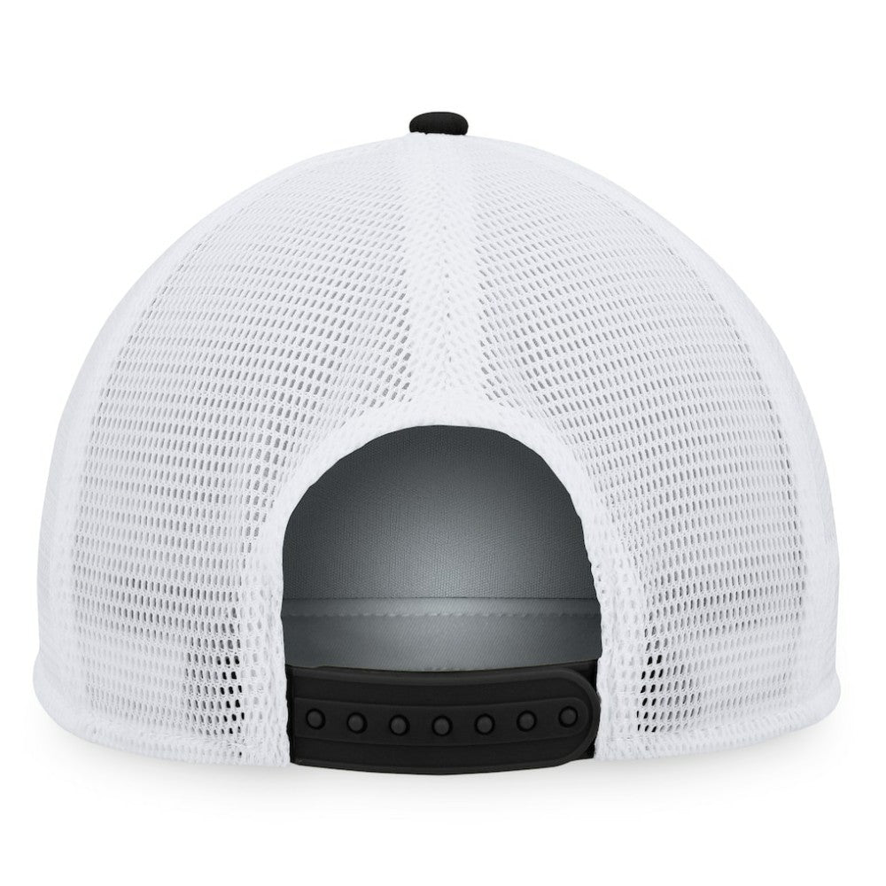 Chicago White Sox Majestic Foam Trucker Snapback Hat - Black/White