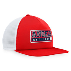 Los Angeles Angels Majestic Foam Trucker Snapback Hat - Red/White