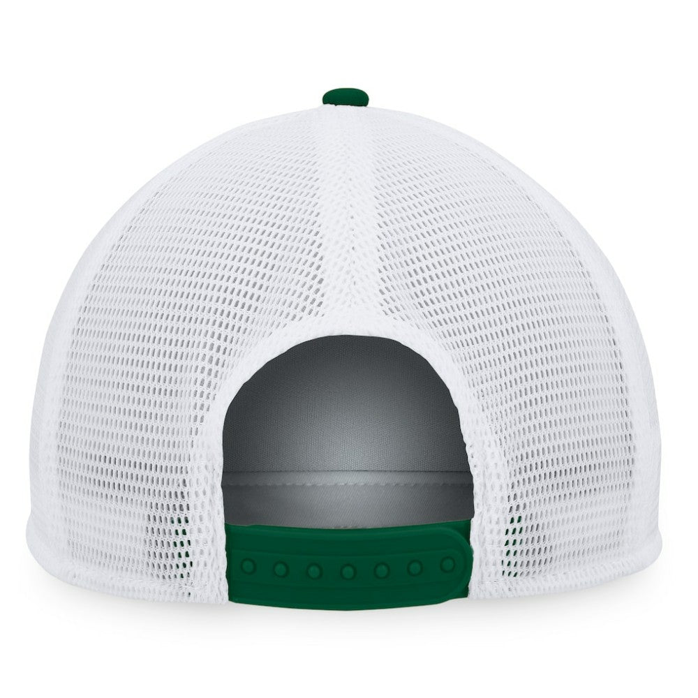 Athletics Majestic Foam Trucker Snapback Hat - Green/White