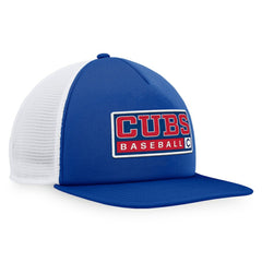 Chicago Cubs Majestic Foam Trucker Snapback Hat - Royal/White