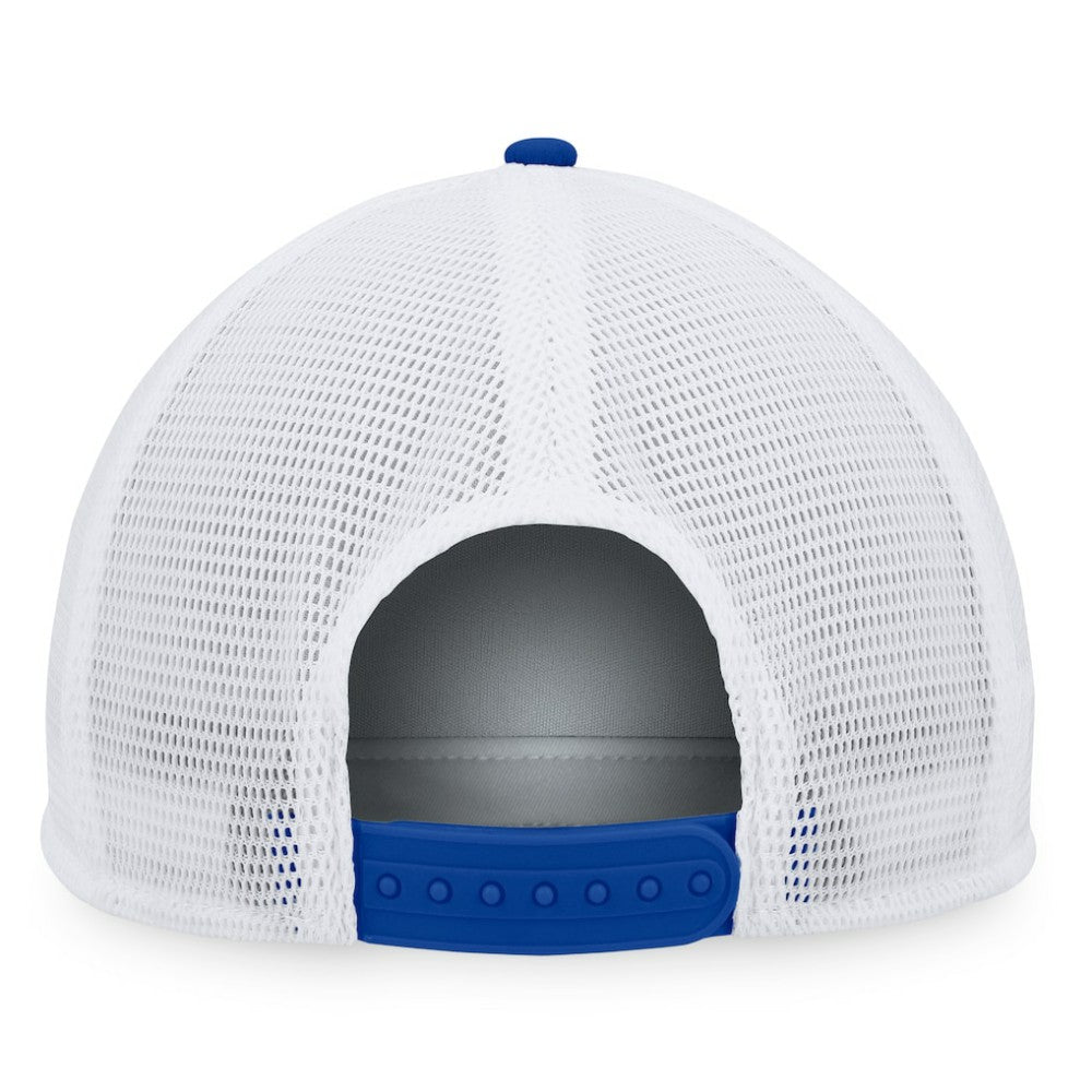 Chicago Cubs Majestic Foam Trucker Snapback Hat - Royal/White