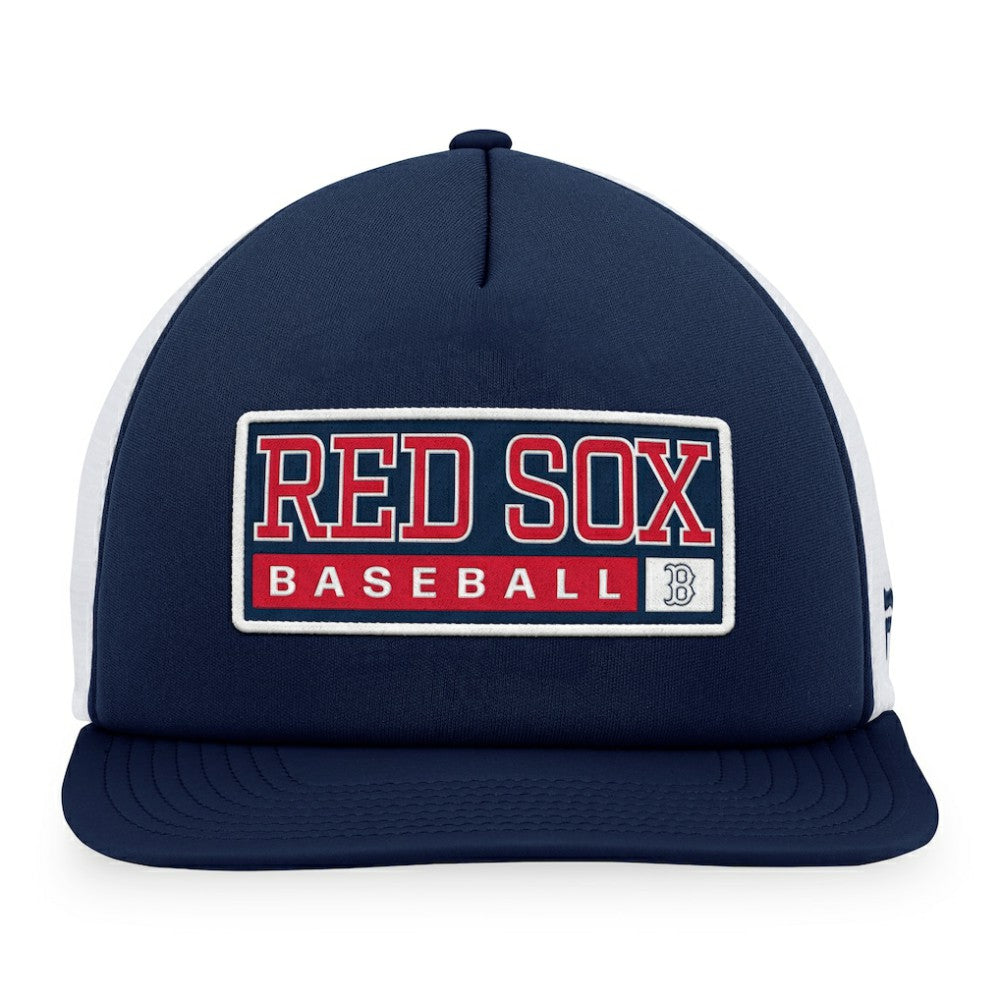 Boston Red Sox Majestic Foam Trucker Snapback Hat - Navy/White