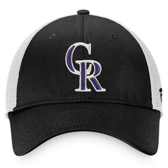 Colorado Rockies Cooperstown Collection Core Trucker Snapback Hat - Black/White