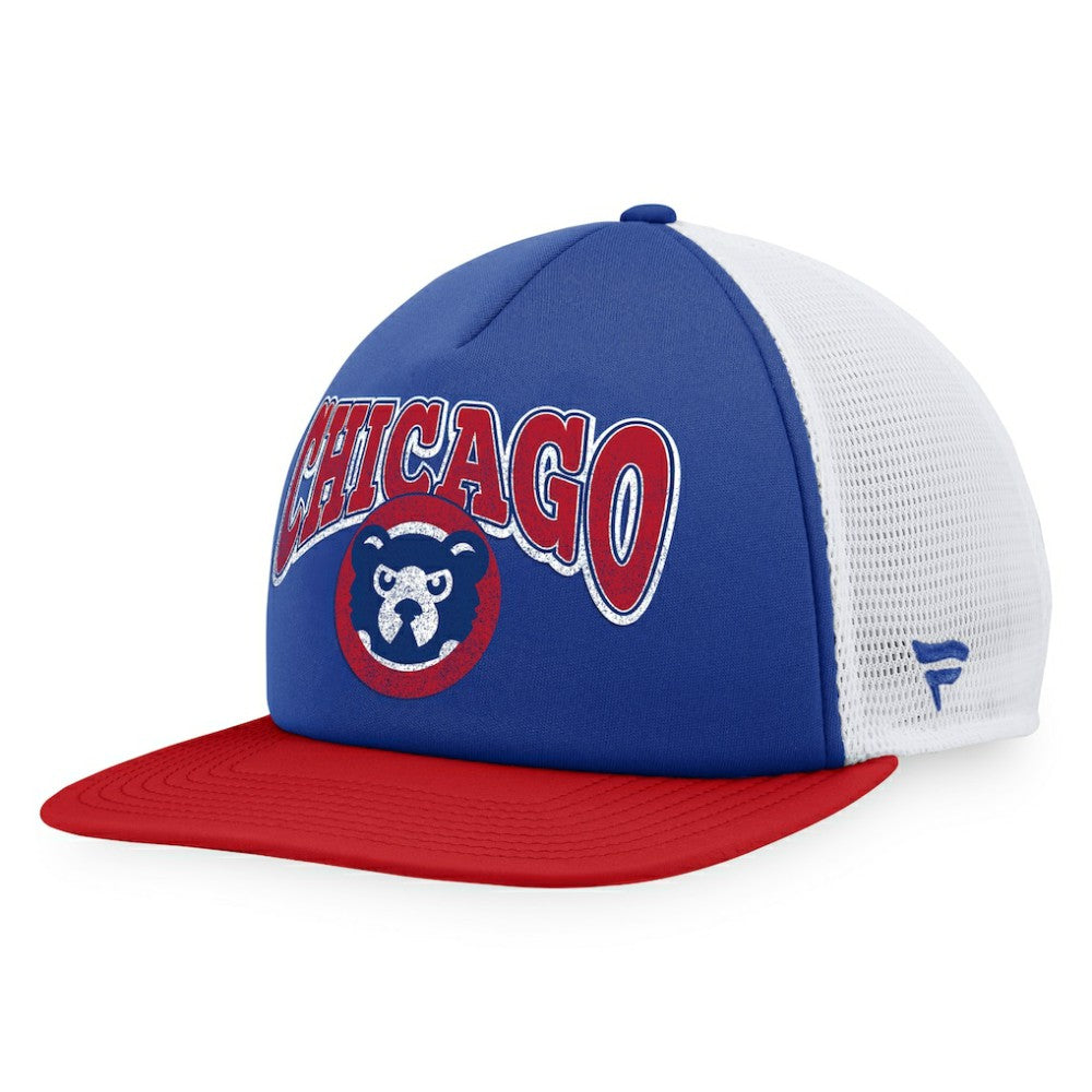 Chicago Cubs Heritage Foam Front Trucker Snapback Hat - Royal/Red