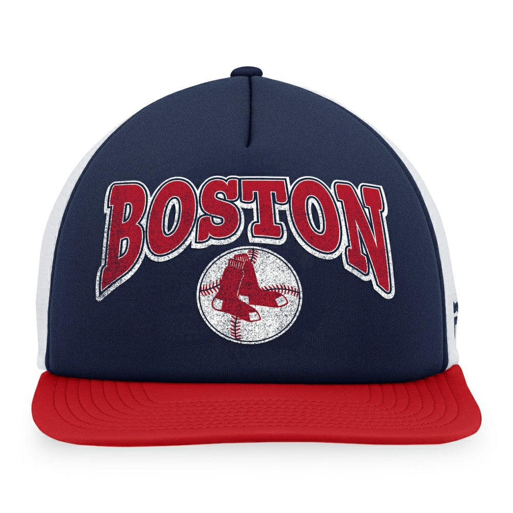 Boston Red Sox Heritage Foam Front Trucker Snapback Hat - Navy/Red
