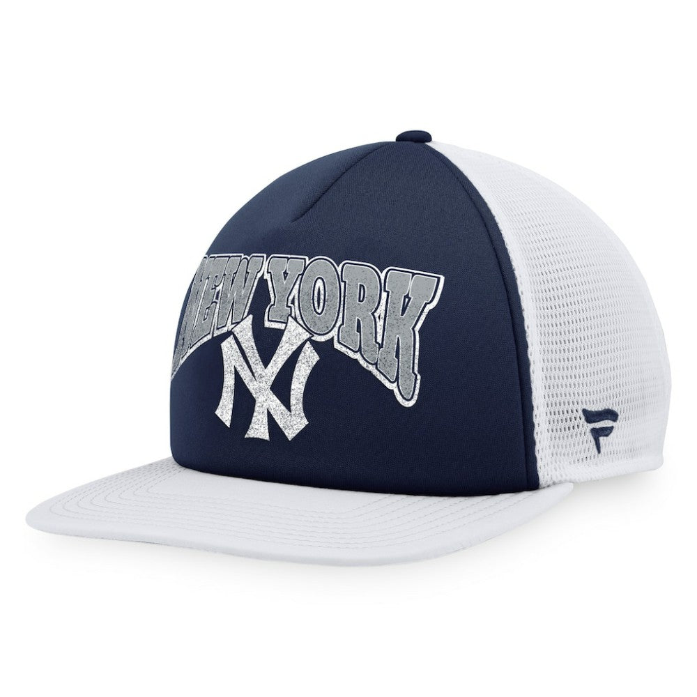 New York Yankees Heritage Foam Front Trucker Snapback Hat - Navy/White