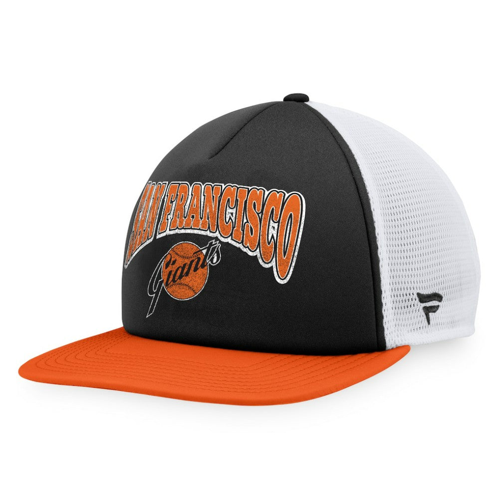 San Francisco Giants Heritage Foam Front Trucker Snapback Hat - Black/Orange