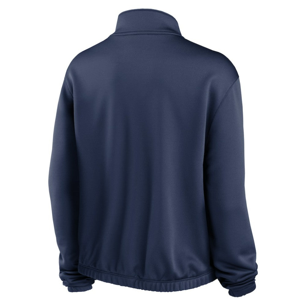 Chicago White Sox Women's Rewind Splice Half-Zip Semi-Cropped Bubble Hem Sweatshirt - Navy | Nike