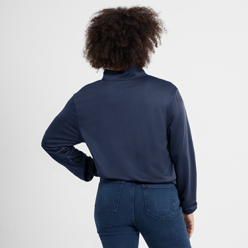 Chicago White Sox Women's Rewind Splice Half-Zip Semi-Cropped Bubble Hem Sweatshirt - Navy | Nike