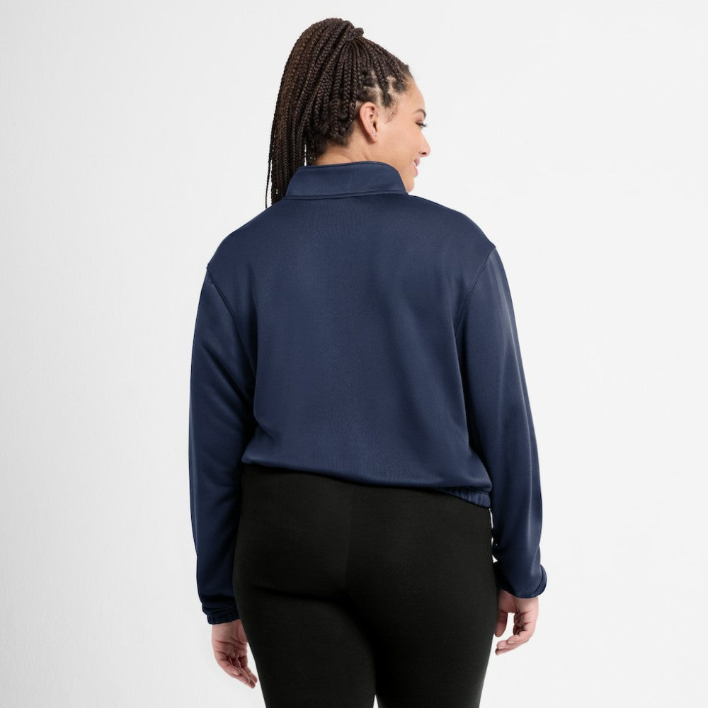 Chicago White Sox Women's Rewind Splice Half-Zip Semi-Cropped Bubble Hem Sweatshirt - Navy | Nike