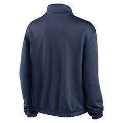 Houston Astros Women's Rewind Splice Half-Zip Semi-Cropped Bubble Hem Sweatshirt - Navy | Nike