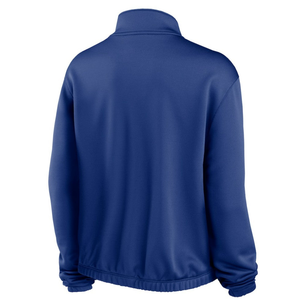 Chicago Cubs Women's Rewind Splice Half-Zip Semi-Cropped Bubble Hem Sweatshirt - Royal | Nike