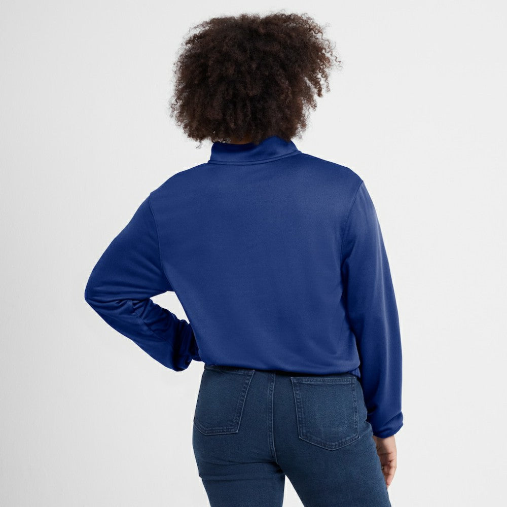 Chicago Cubs Women's Rewind Splice Half-Zip Semi-Cropped Bubble Hem Sweatshirt - Royal | Nike
