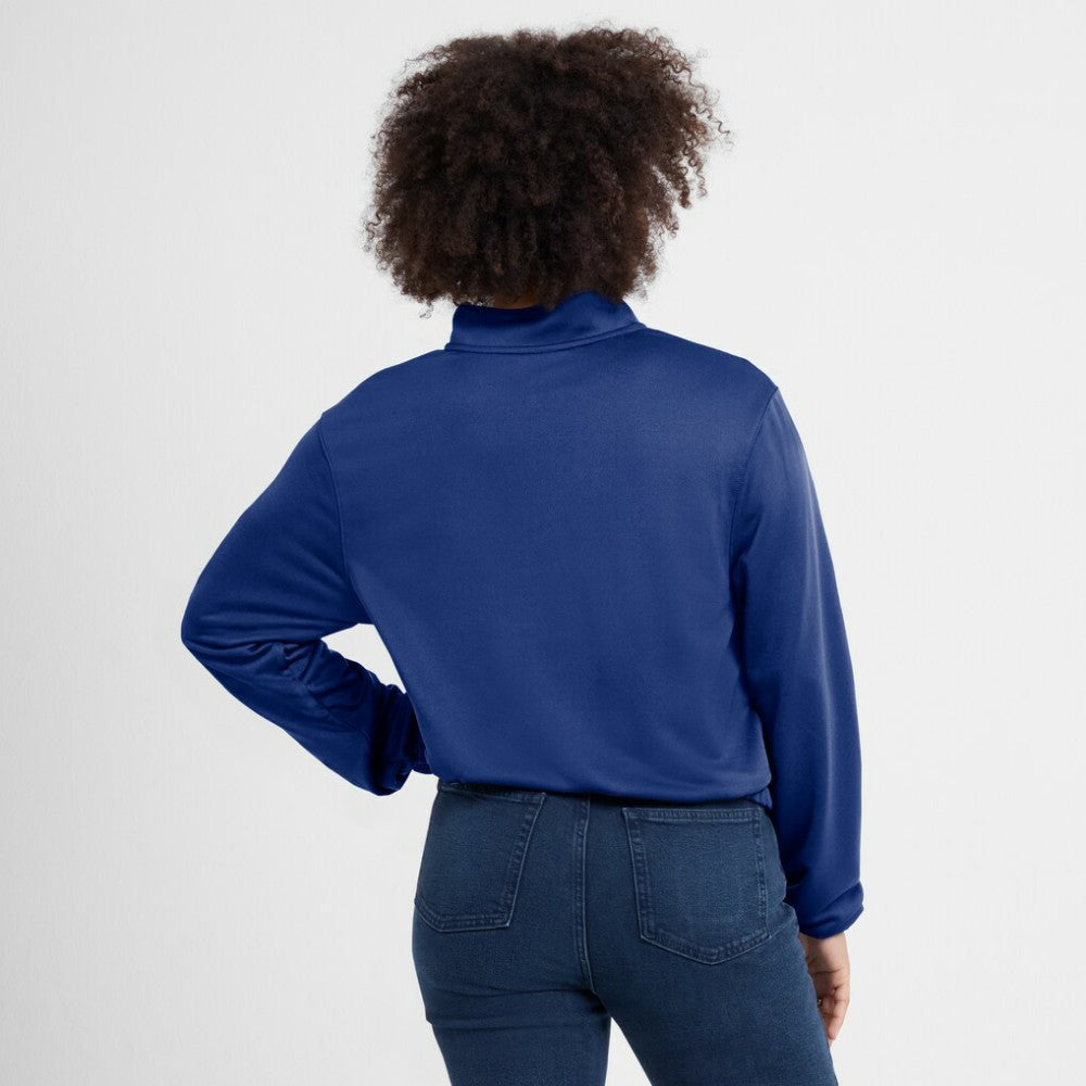 St. Louis Cardinals Women's Rewind Splice Half-Zip Semi-Cropped Bubble Hem Sweatshirt - Royal | Nike