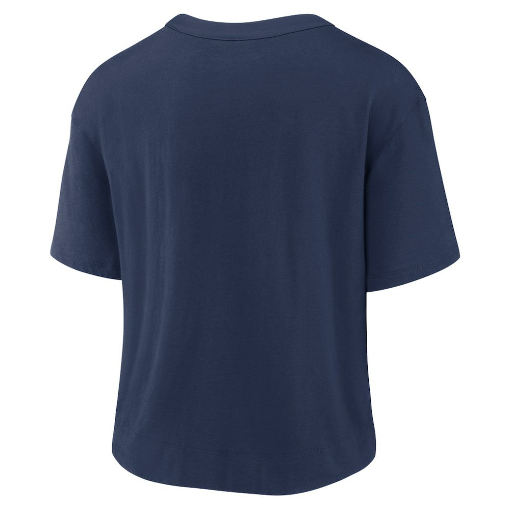 Detroit Tigers Women's Line Up High Hip Fashion T-Shirt - Navy/White | Nike