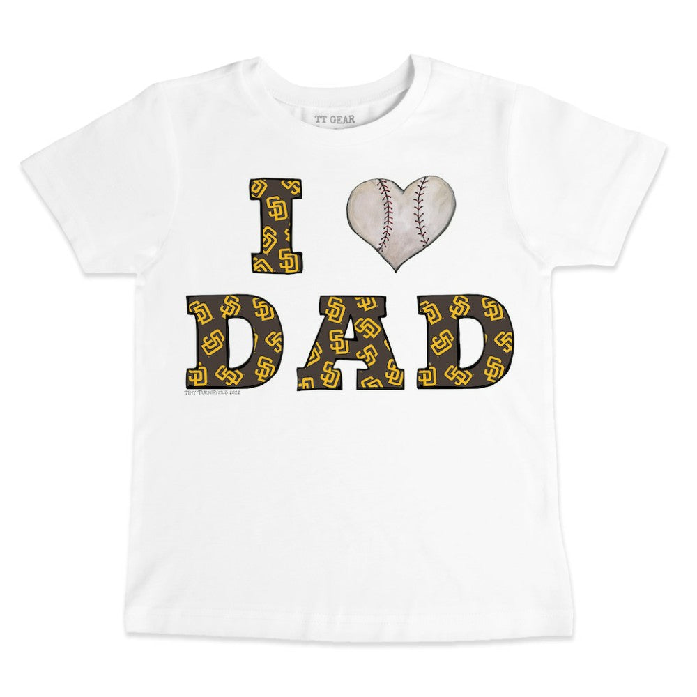 San Diego Padres Tiny Turnip Youth I Love Dad T-Shirt - White