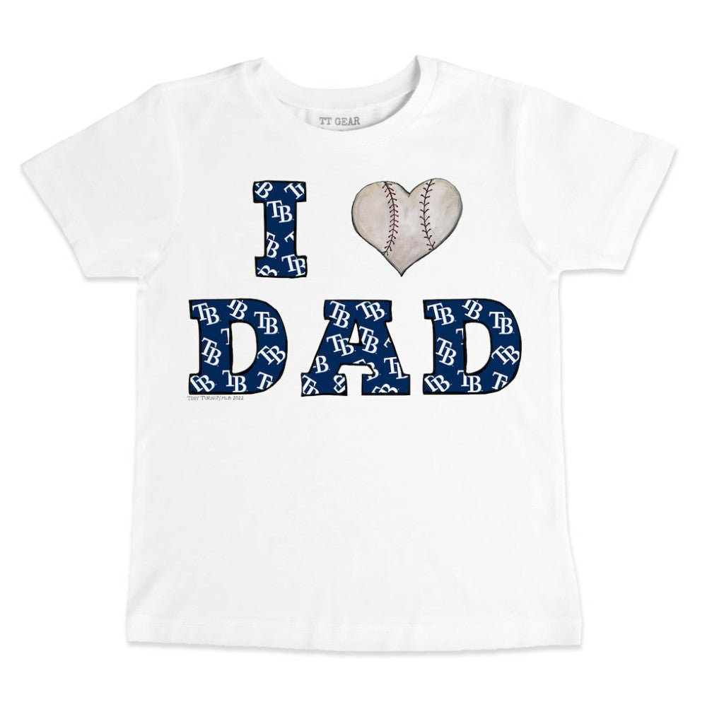 Tampa Bay Rays Tiny Turnip Youth I Love Dad T-Shirt - White