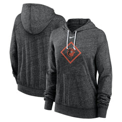 Baltimore Orioles Women's Diamond Icon Gym Vintage Lightweight Hooded Top - Black | Nike