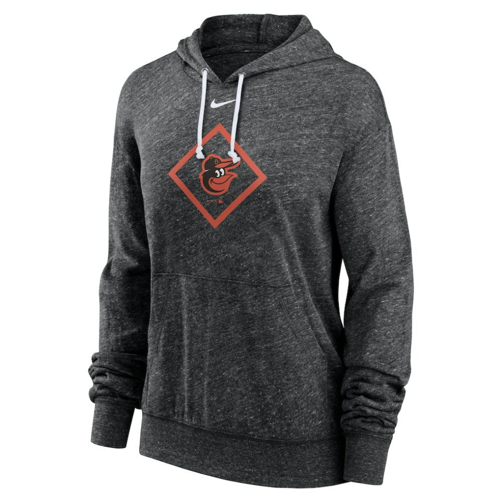 Baltimore Orioles Women's Diamond Icon Gym Vintage Lightweight Hooded Top - Black | Nike