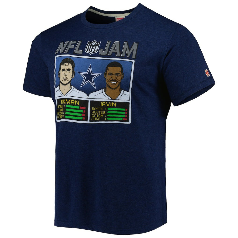 NFL Dallas Cowboys Troy Aikman & Michael Irvin  Homage Unisex NFL Jam Retired Tri-Blend T-Shirt