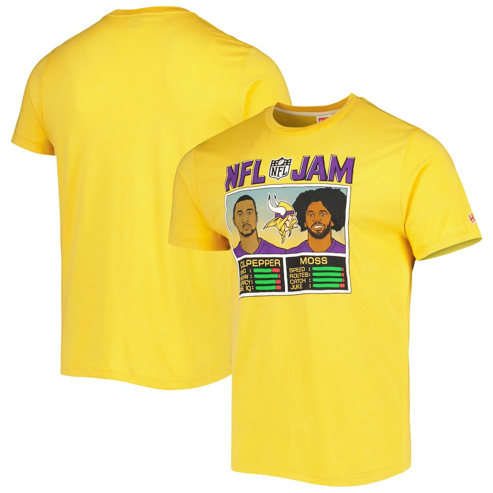 NFL Minnesota Vikings Randy Moss & Daunte Culpepper  Homage Unisex NFL Jam Retired Tri-Blend T-Shirt