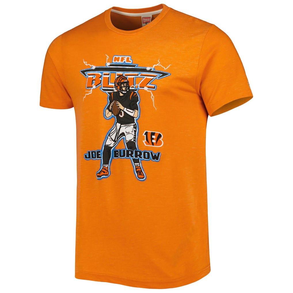 NFL Cincinnati Bengals Joe Burrow  Homage Unisex NFL Blitz Player Tri-Blend T-Shirt