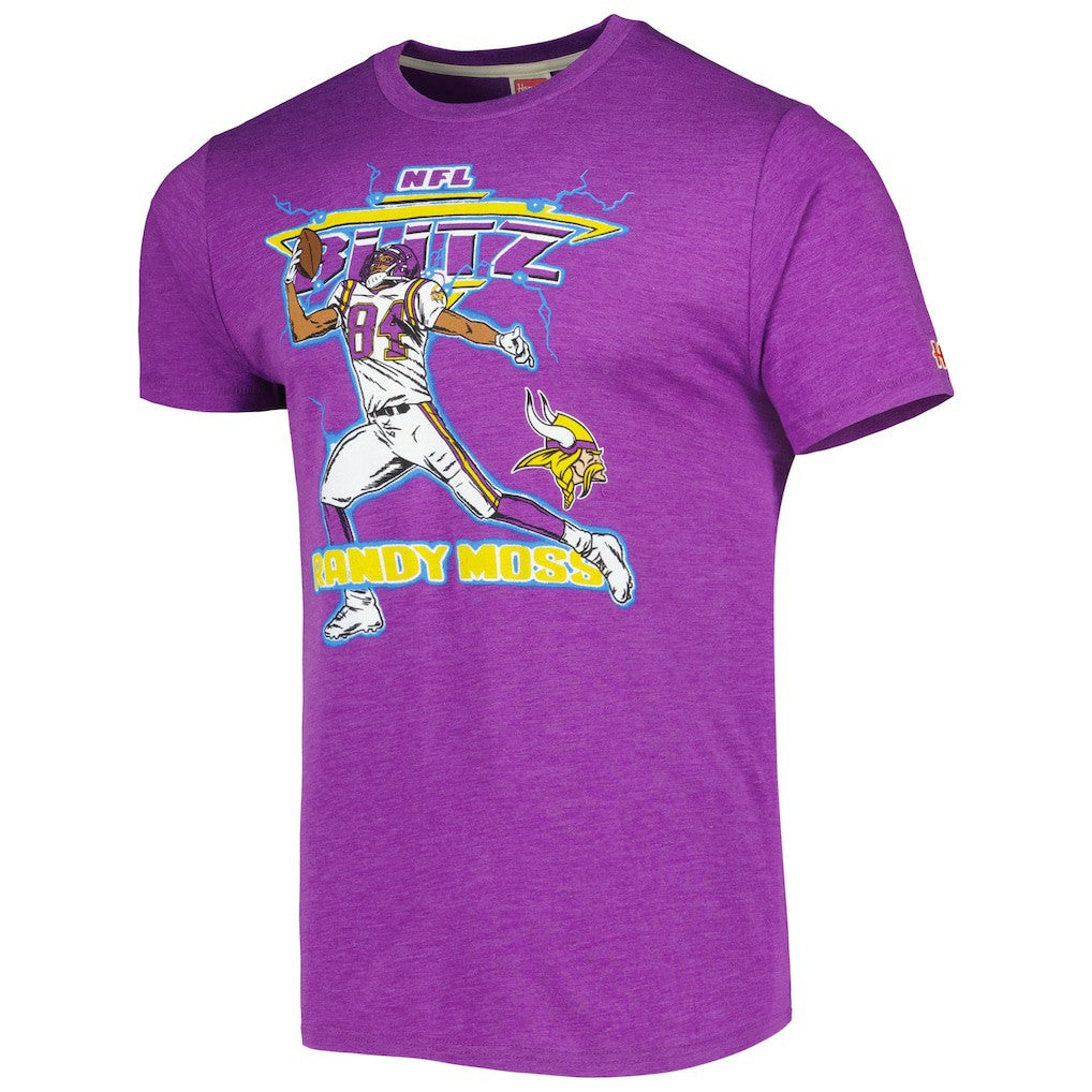 NFL Minnesota Vikings Randy Moss  Homage Unisex NFL Blitz Retired Player Tri-Blend T-Shirt