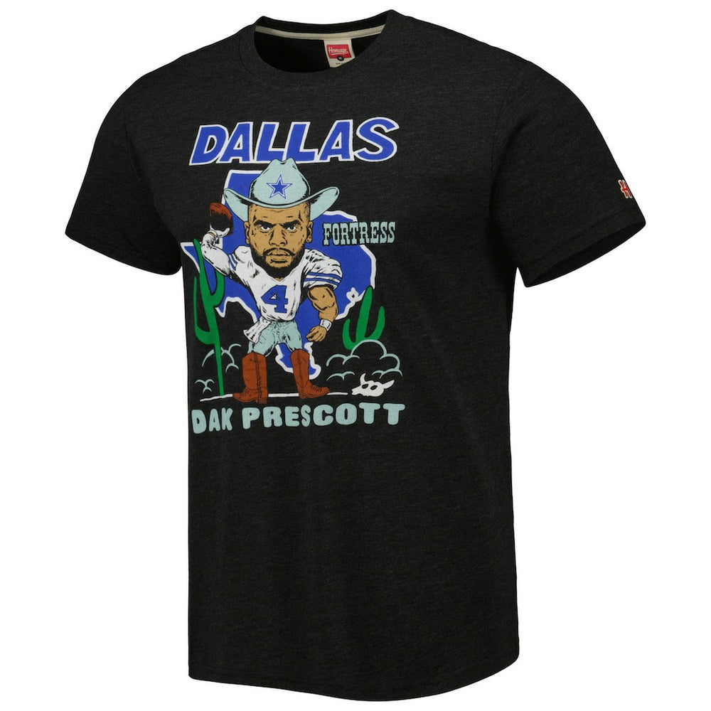 NFL Dallas Cowboys Dak Prescott  Homage Unisex Caricature Player Tri-Blend T-Shirt