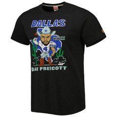 NFL Dallas Cowboys Dak Prescott  Homage Unisex Caricature Player Tri-Blend T-Shirt