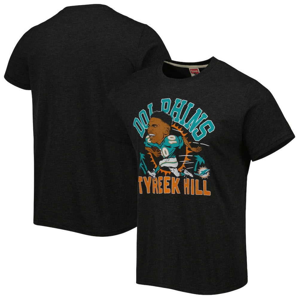 NFL Miami Dolphins Tyreek Hill  Homage Unisex Caricature Player Tri-Blend T-Shirt