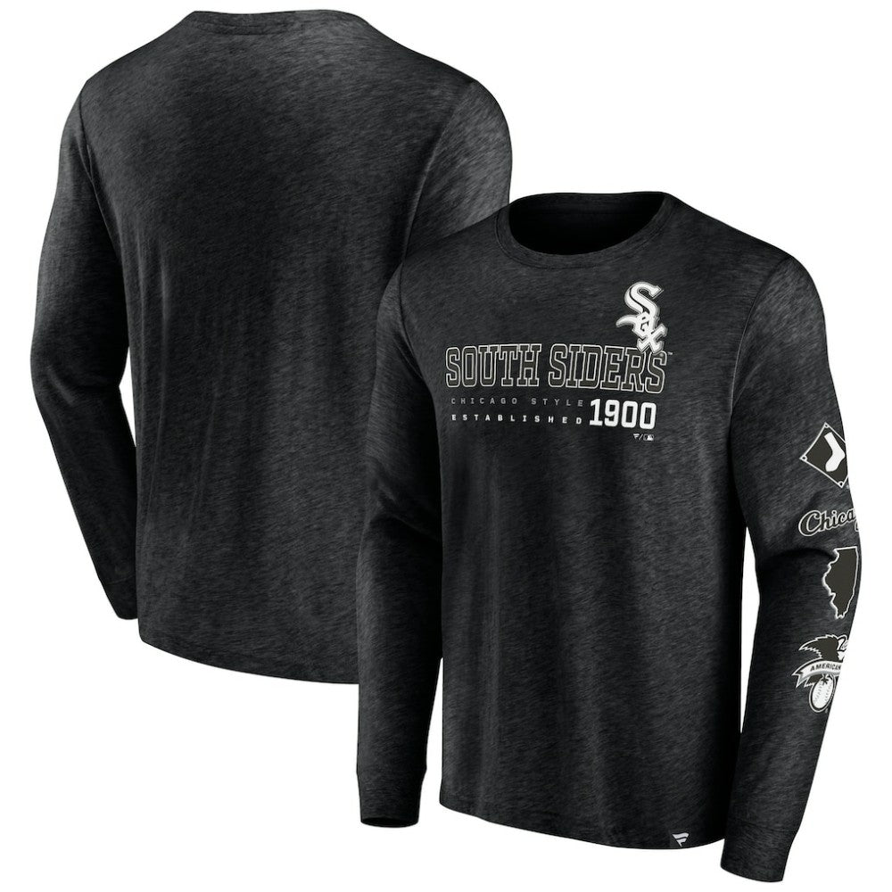 Chicago White Sox High Whip Pitcher Long Sleeve T-Shirt - Black