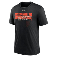 San Francisco Giants Home Spin Tri-Blend T-Shirt - Heather Black | Nike