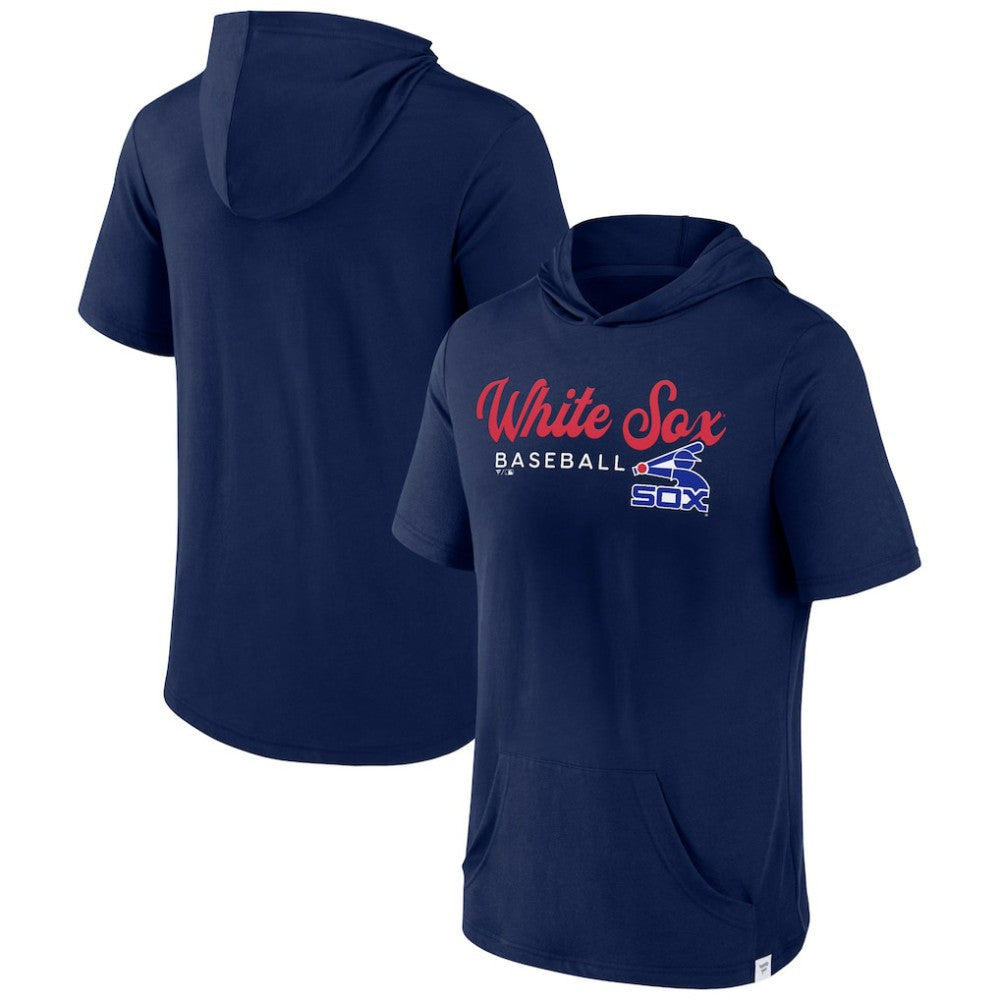 Chicago White Sox Offensive Strategy Short Sleeve Pullover Hoodie - Navy