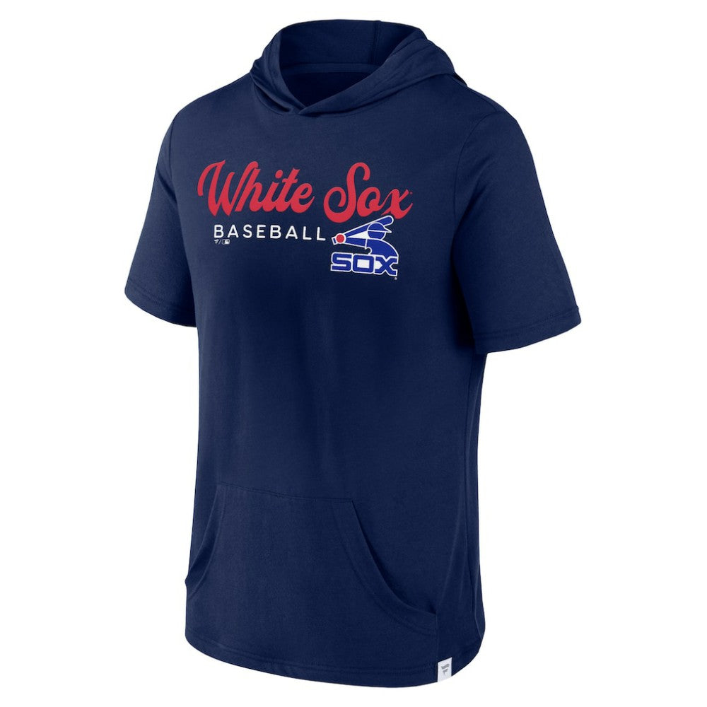 Chicago White Sox Offensive Strategy Short Sleeve Pullover Hoodie - Navy