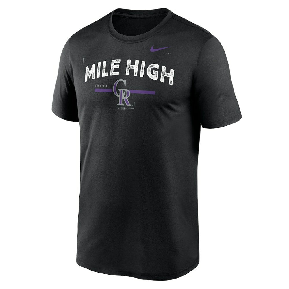 Colorado Rockies Local Legend Practice Performace T-Shirt - Black | Nike