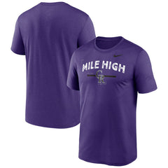 Colorado Rockies Local Legend Practice Performace T-Shirt - Purple | Nike