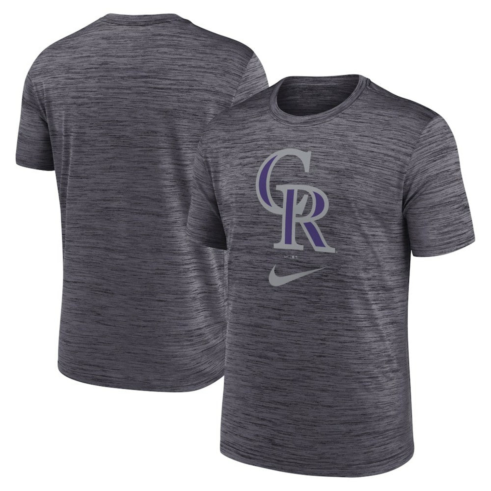 Colorado Rockies Logo Velocity Performance T-Shirt - Black | Nike