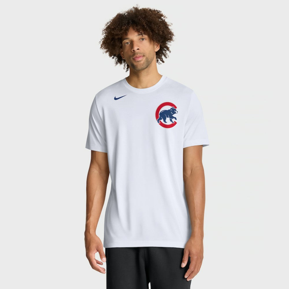 Chicago Cubs New Legend Wordmark Dri-FIT T-Shirt - White | Nike