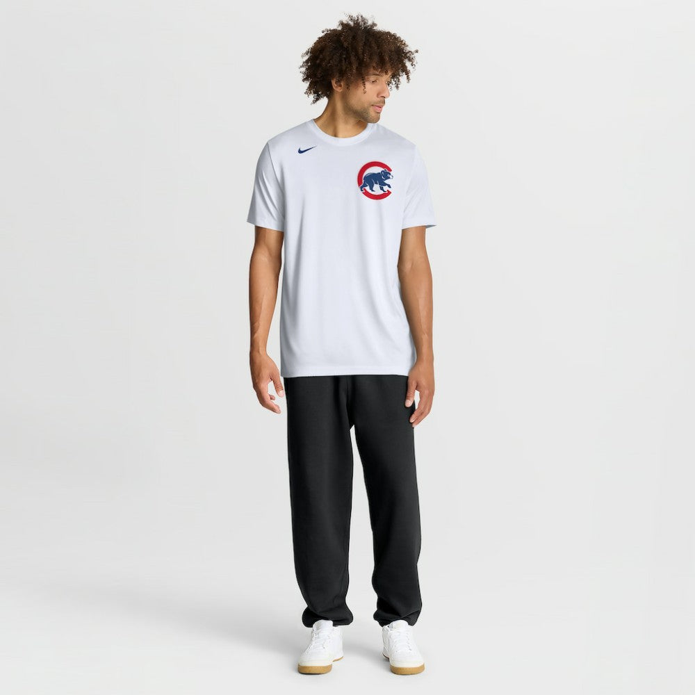 Chicago Cubs New Legend Wordmark Dri-FIT T-Shirt - White | Nike