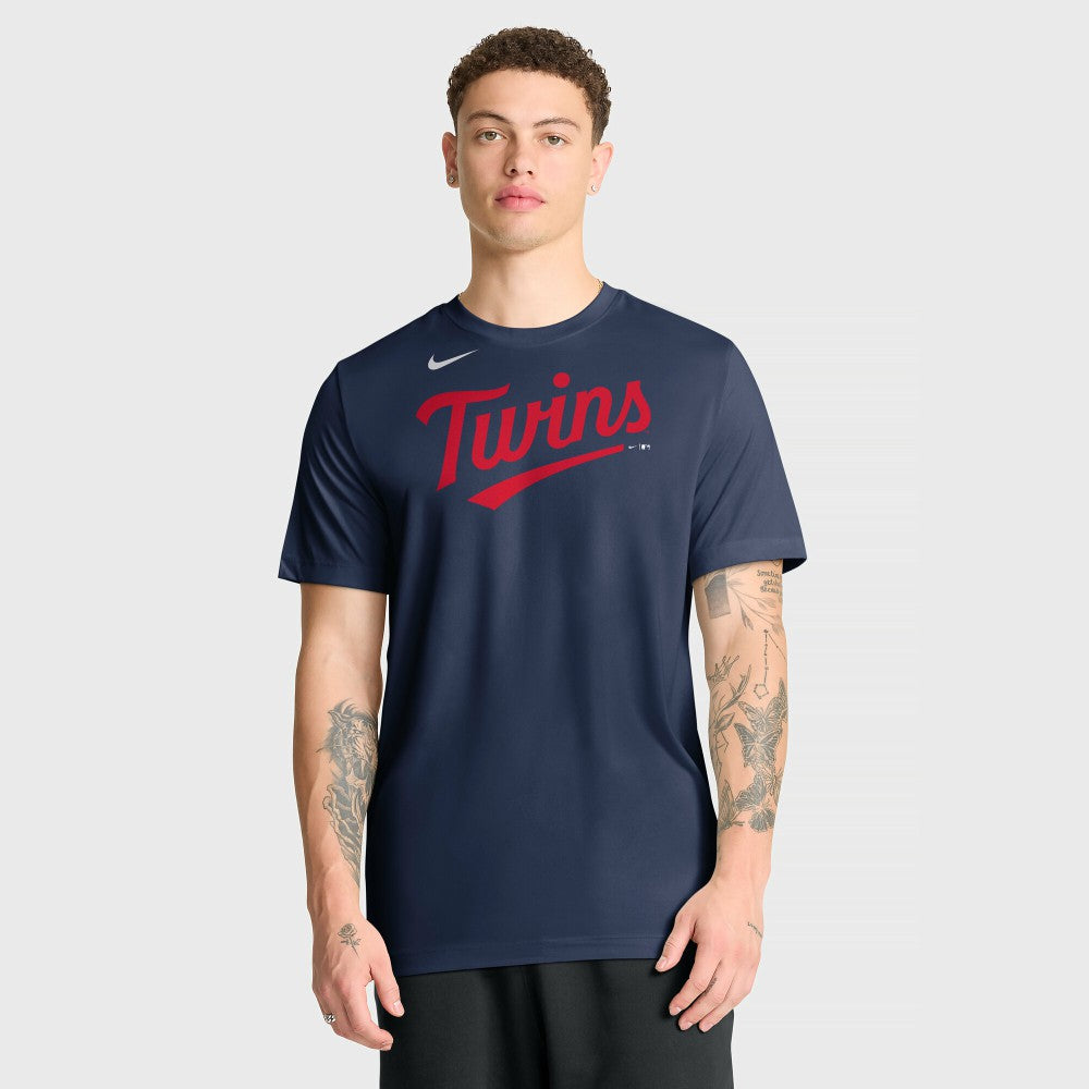 Minnesota Twins New Legend Wordmark Dri-FIT T-Shirt - Navy | Nike