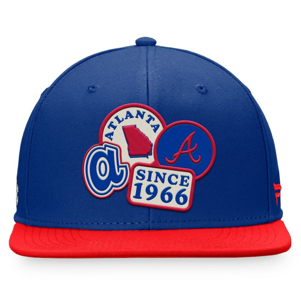 Atlanta Braves Heritage Patch Fitted Hat - Royal/Red