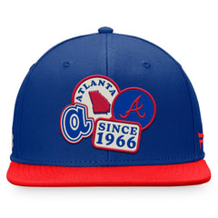 Atlanta Braves Heritage Patch Fitted Hat - Royal/Red