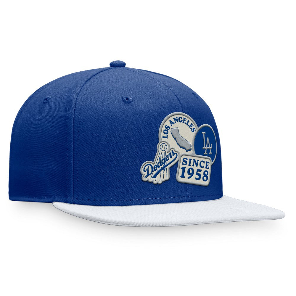 Los Angeles Dodgers Heritage Patch Fitted Hat - Royal/White