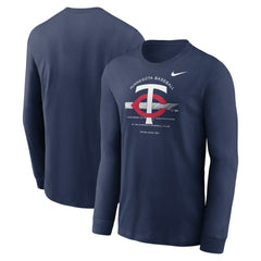 Minnesota Twins Over Arch Performance Long Sleeve T-Shirt - Navy | Nike