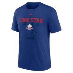 Texas Rangers Rewind Retro Tri-Blend T-Shirt - Royal | Nike