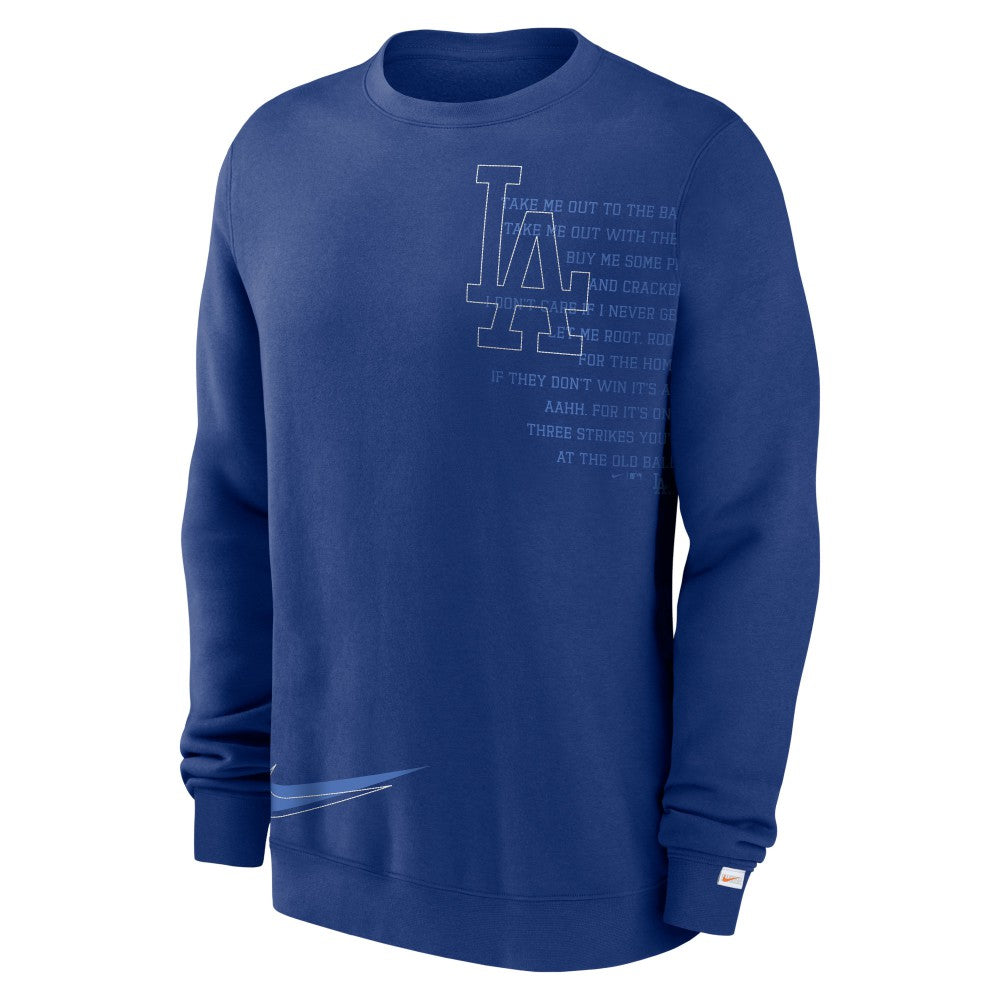 Los Angeles Dodgers Statement Ball Game Fleece Pullover Sweatshirt - Royal | Nike