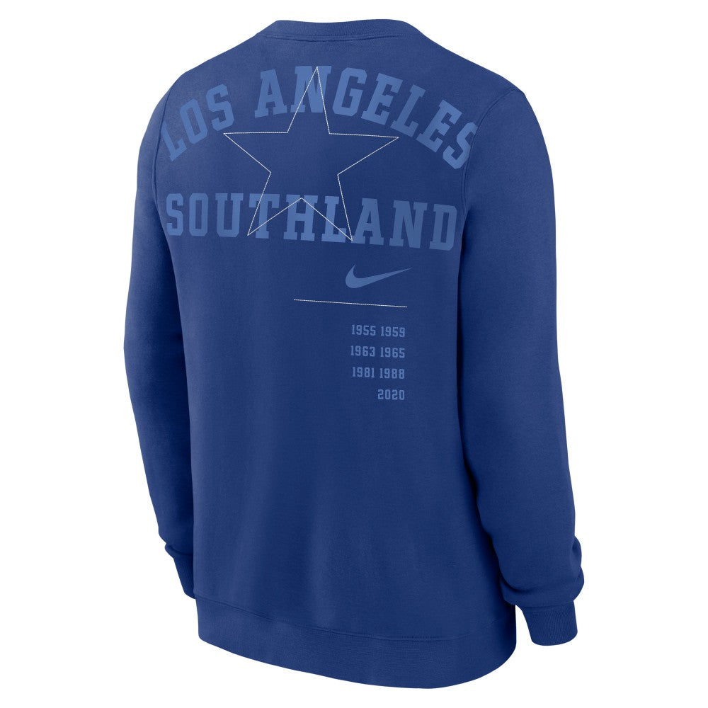 Los Angeles Dodgers Statement Ball Game Fleece Pullover Sweatshirt - Royal | Nike