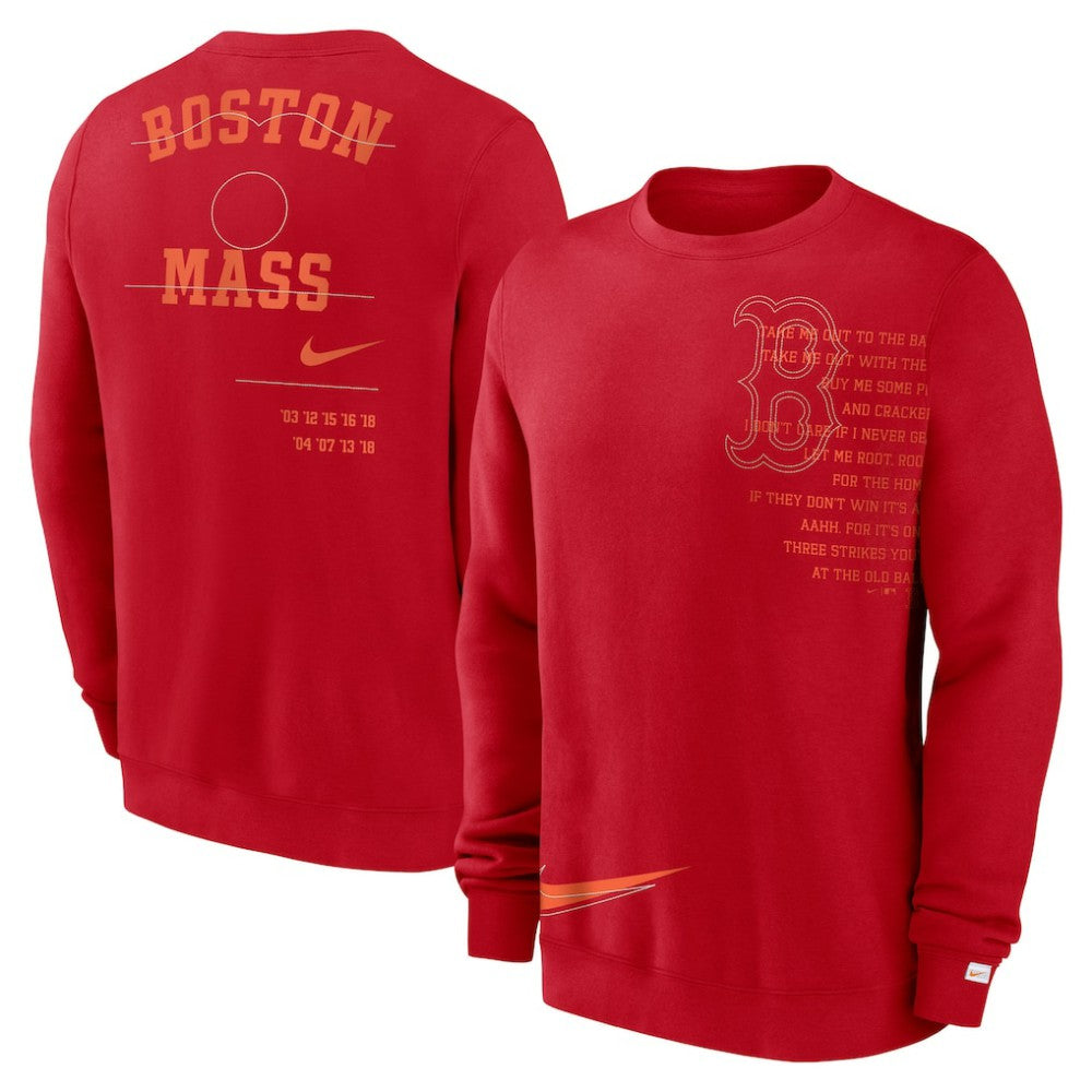 Boston Red Sox Statement Ball Game Fleece Pullover Sweatshirt - Red | Nike